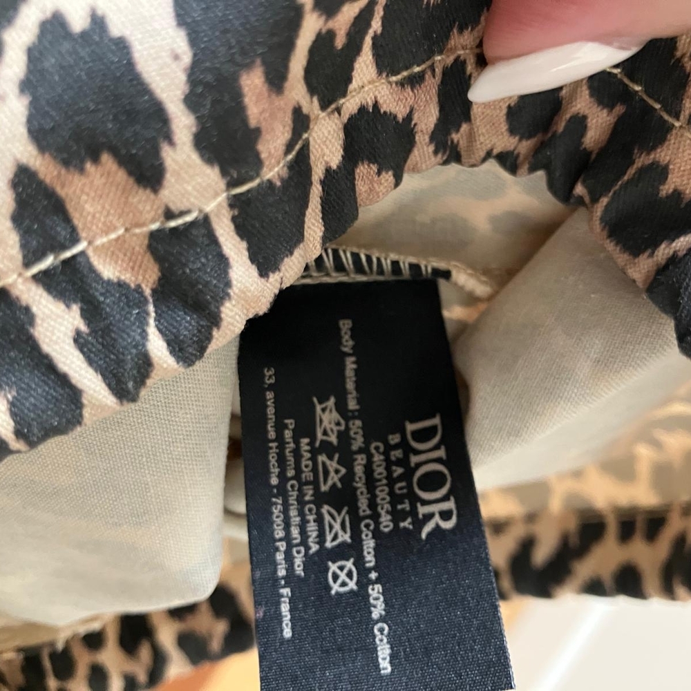 Dior Leopard Print Drawstring Bag - image 3